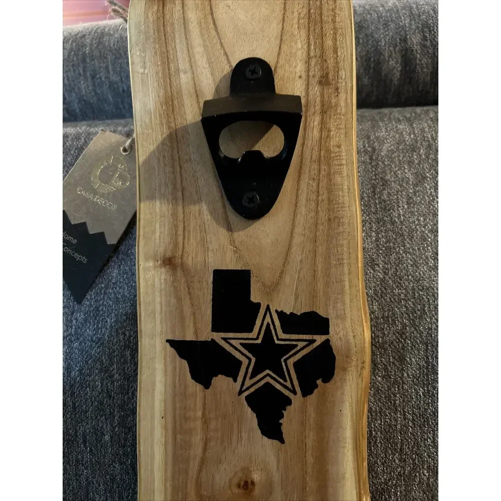 New Wooden Texas Lone Star Home Design Concepts Casa Decor Bottle Opener Decor